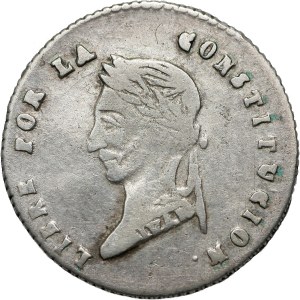 Bolivia, 1/2 Sol 1855 PAZ P