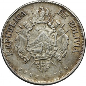 Bolivia, Boliviano 1872 PTS FE