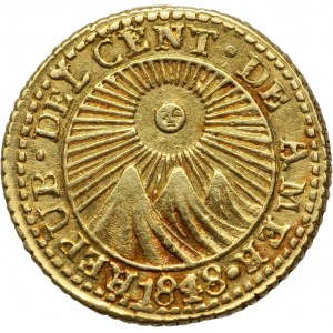 Central American Republic, 1/2 escudo 1848 CR JB