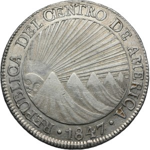 Central American Republic, 8 Reales 1847 NG A