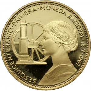 Chile, 100 pesos 1968, Coinage press
