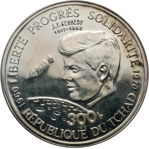 Chad, 300 Francs 1970, John F. Kennedy