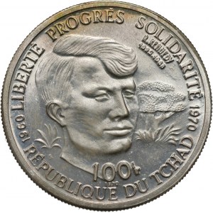 Chad, 100 Francs 1970, John F. Kennedy