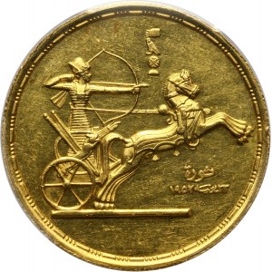 Egypt, 5 Pounds 1955, Ramses II in chariot