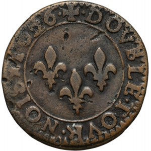 Francja, Ludwik XIII, podwójny grosz 1626 G