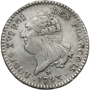 France, Louis XVI, 30 Sols 1793 W, Lille