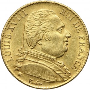 France, Louis XVIII, 20 France 1815 A, Paris