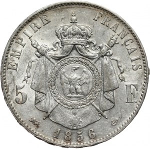 France, Napoleon III, 5 Francs 1856 D, Lyon