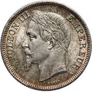 Francja, Napoleon III, 2 franki 1866 BB, Strasburg