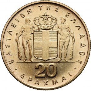 Grecja, 20 drachm 1970, 3 Rocznica Rewolucji 1967