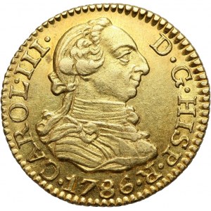 Spain, Charles III, 1/2 Escudo 1786 DV, Madrid
