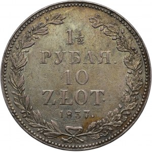 Zabór rosyjski, Mikołaj I, 1 1/2 rubla = 10 złotych 1837 НГ, Petersburg