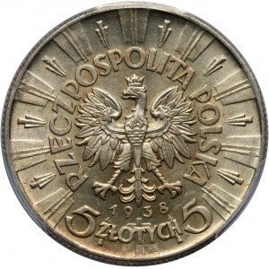 II RP, 5 złotych 1938, Warszawa, Józef Piłsudski