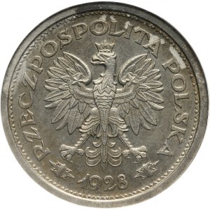II RP, 1 złoty 1928 ze znakiem mennicy, Warszawa, Próba