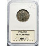 II RP, 1 złoty 1928 ze znakiem mennicy, Warszawa, Próba