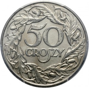 Generalna Gubernia, 50 groszy 1938, Warszawa, żelazo niklowane