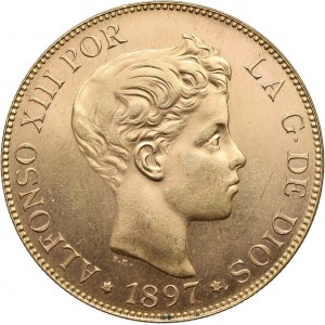 Hiszpania, 100 peset 1897 (19-62), restrike