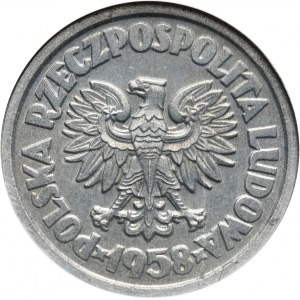 PRL, 5 złotych 1958, Waryński, PRÓBA, aluminium