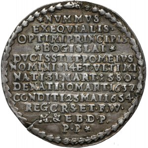 Pomorze, Bogusław XIV, pośmiertna 1/2 talara 1654, Szczecin