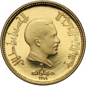 Jordan, Hussein, 2 dinars 1969