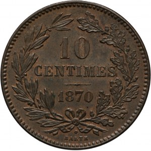 Luksemburg, 10 centymów 1870