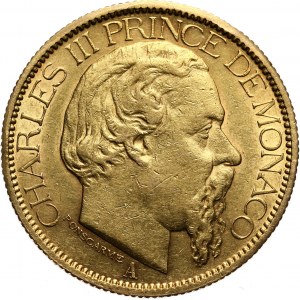 Monako, Karol III, 100 franków 1884