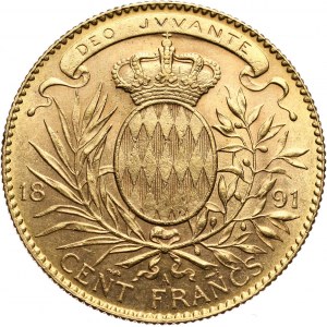 Monaco, Albert I, 100 francs 1891