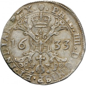 Niderlandy Hiszpańskie, Filip IV, 1/2 patagona 1633, Bruksela