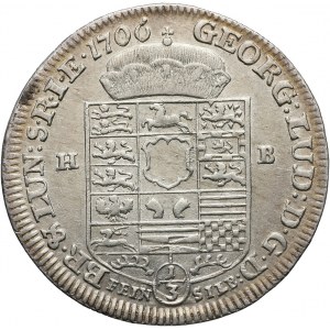 Germany, Brunswick-Luneburg, George Ludwig, 1/3 Taler 1706 HB