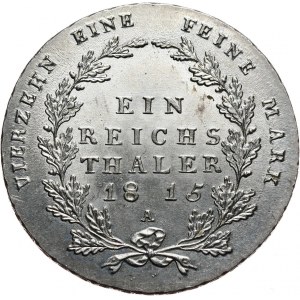 Germany, Prussia, Friedrich Wilhelm III, Taler 1815 A, Berlin