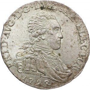 Niemcy, Saksonia, Fryderyk August III, 2 grosze (1/12 talara) 1792 IEC, Drezno