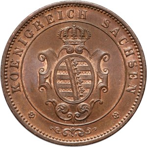 Germany, Saxony, Johann, 5 Pfennig 1862 B, Dresden