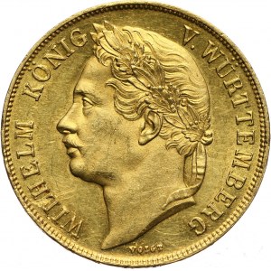 Niemcy, Wirtembergia, Wilhelm I, 4 dukaty 1841, 25-lecie Panowania
