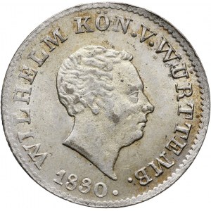 Germany, Wurttemberg, Wilhelm I, 6 Kreuzer 1830, Stuttgart