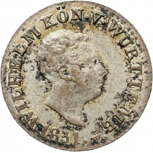 Germany, Wurttemberg, Wilhelm I, Kreuzer 1831 W, Stuttgart