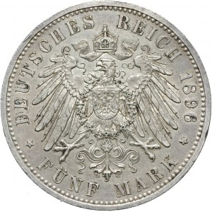 Germany, Anhalt, Friedrich I, 5 Mark 1896 A, Berlin