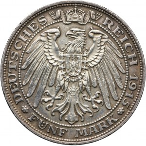 Niemcy, Meklemburgia-Szwerin, Fryderyk Franciszek IV, 5 marek 1915 A, Berlin
