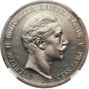Niemcy, Prusy, Wilhelm II, 5 marek 1902 A, Berlin, stempel lustrzany
