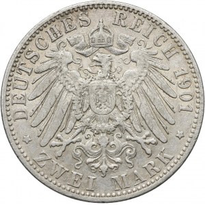 Germany, Saxe-Altenburg, Ernst I, 2 Mark 1901 A, Berlin 