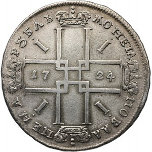 Russia, Peter I, Rouble 1724 OK, Moscow