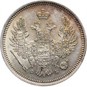 Russia, Alexander II, 20 Kopecks 1856 СПБ ФБ, St. Petersburg