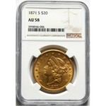 Stany Zjednoczone Ameryki, 20 dolarów 1871 S, San Francisco
