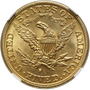 Stany Zjednoczone Ameryki, 5 dolarów 1885 S, San Francisco