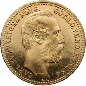 Sweden, Karl XV Adolf, Carolin = 10 Francs 1869