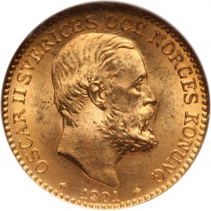Sweden, Oscar II, 10 Kronor 1901 EB