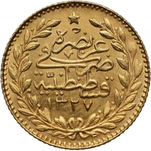Turkey, Mehmed V, 25 kurush AH1327//2 (1910)
