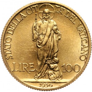 Vatican, Pius XI, 100 Lire 1936
