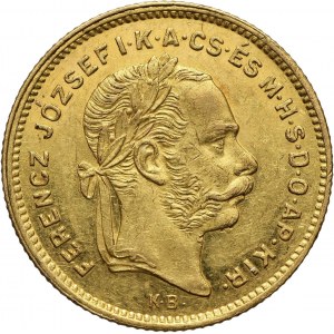 Hungary, Franz Josef I, 4 Forints - 10 Francs 1870 KB, Kremnitz
