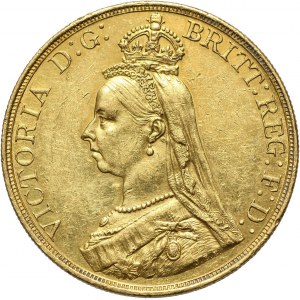 Great Britain, Victoria, 5 Pounds 1887