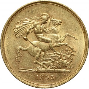 Wielka Brytania, Wiktoria, 5 funtów 1893
